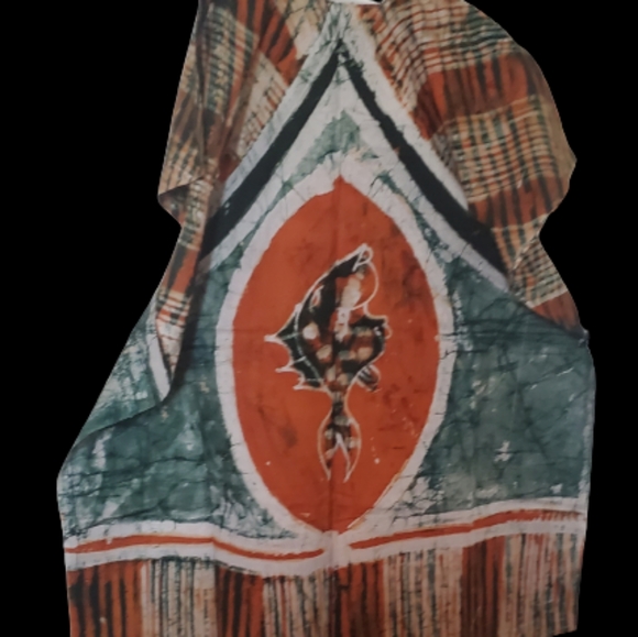 African Multicolored Boubou Dress Size standard - Picture 4 of 15